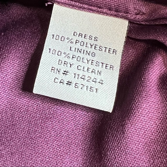 Eliza J Dress Women Small Purple Fit & Flared Chiffon illusion sleeveless Bow  i - Picture 10 of 10